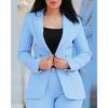 Women's Casual Stylish Two-Piece Suit Set - Elegant Office Blazer & Pants for Commuting, Modern Workwear