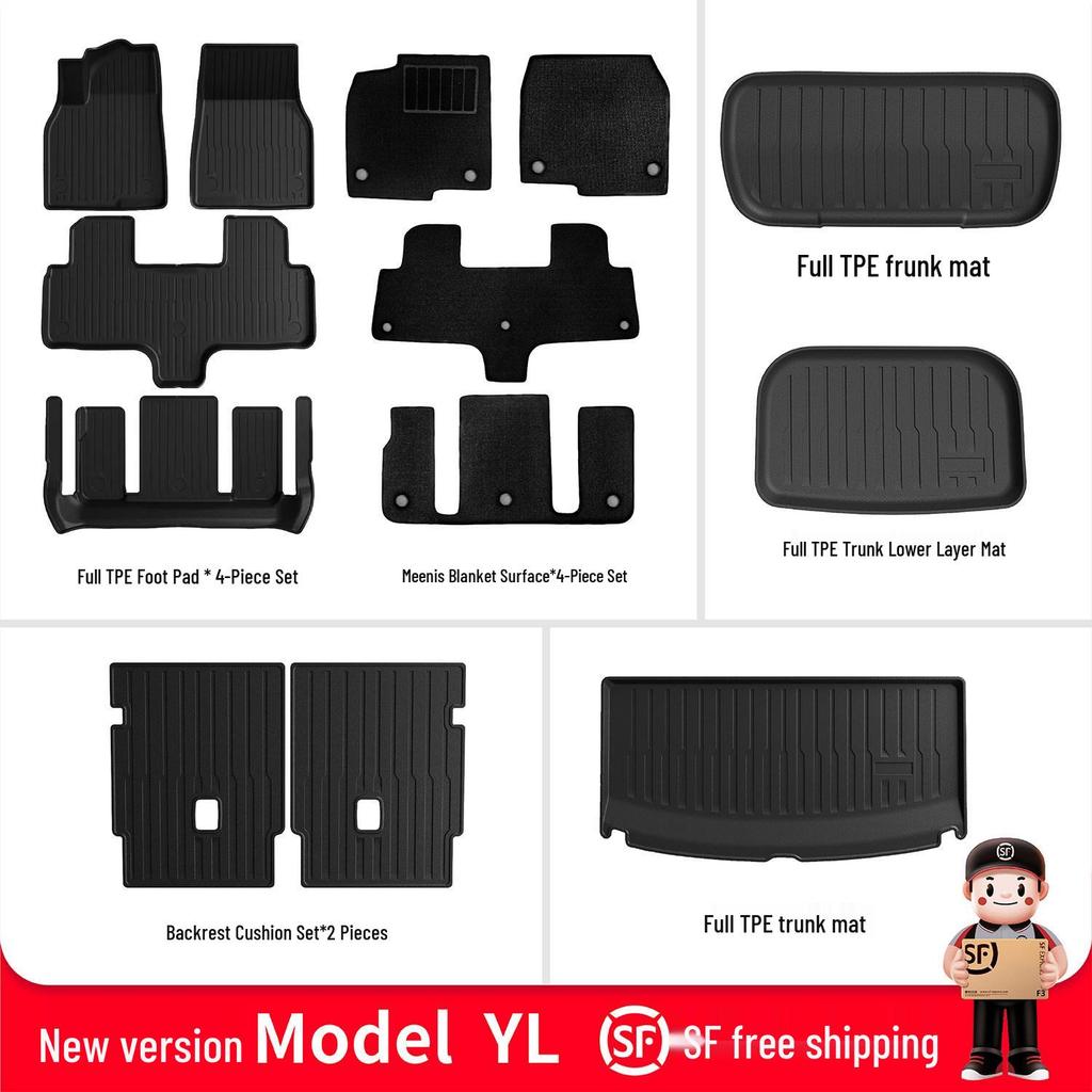 Tesla Model Y/YL/3 TPE Front & Rear Trunk Mats and Accessories