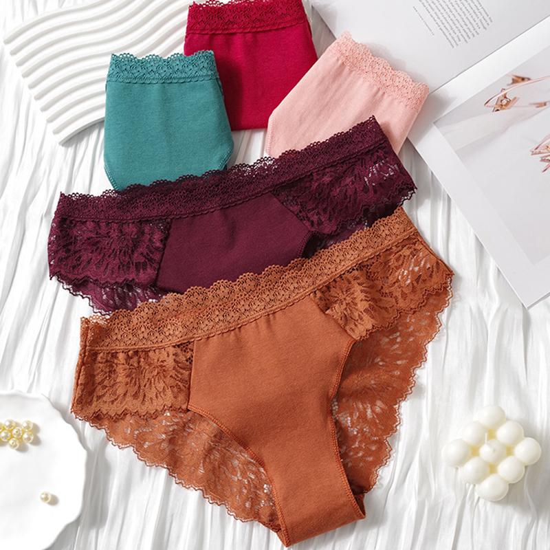 Sexy Women Lace Underwear High Wasited Panties Fashion Seamless French Hollow Panties Bikini Briefs