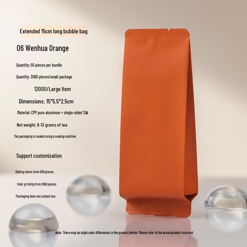8g Extra Thick Aluminum Foil Tea Bag for Yancha, Phoenix Dancong, Black Tea & Rougui
