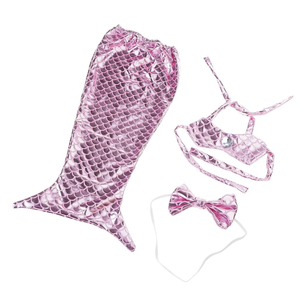 Lovely Puppy Beach Dress Skirt Scale Dress Mermaid Bowknot Beach Outfit Skirt Colorful Costume Pet Outfit Party