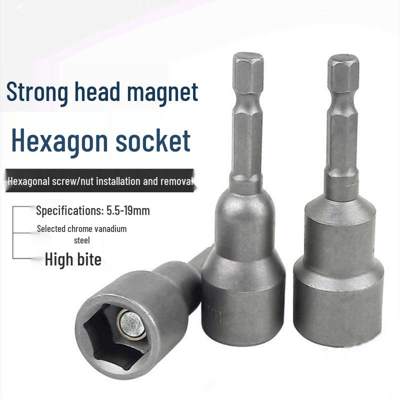 Magnetic Deep Hex Electric Wrench Drill Socket for Self-Tapping Screws