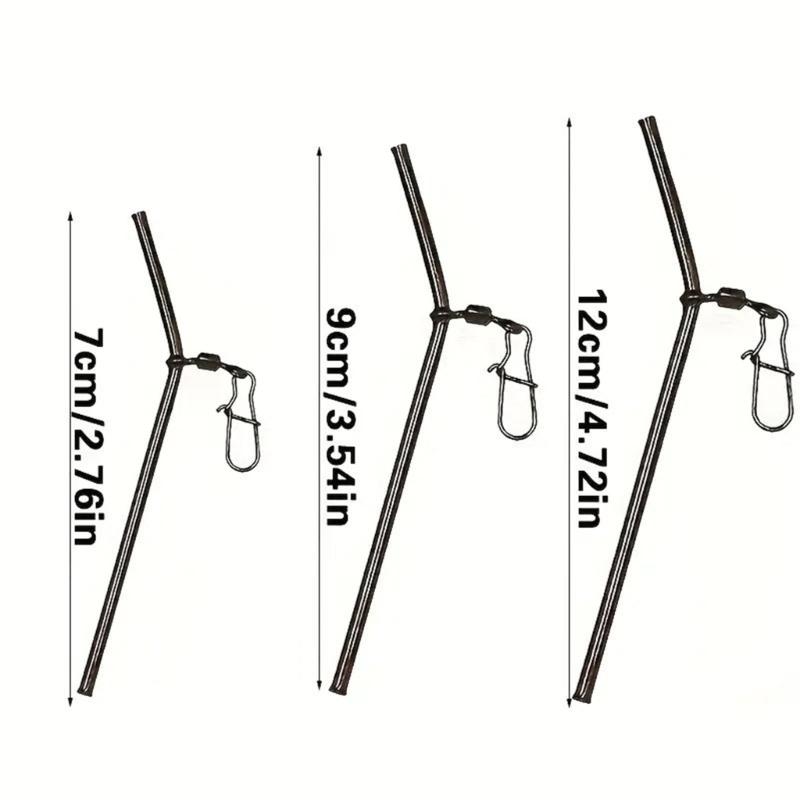 10Pcs Balance Connector Sea Fishing Accessory with Snaps Anti Entanglement Tube 7/9/12cm Fishing Balance Connector