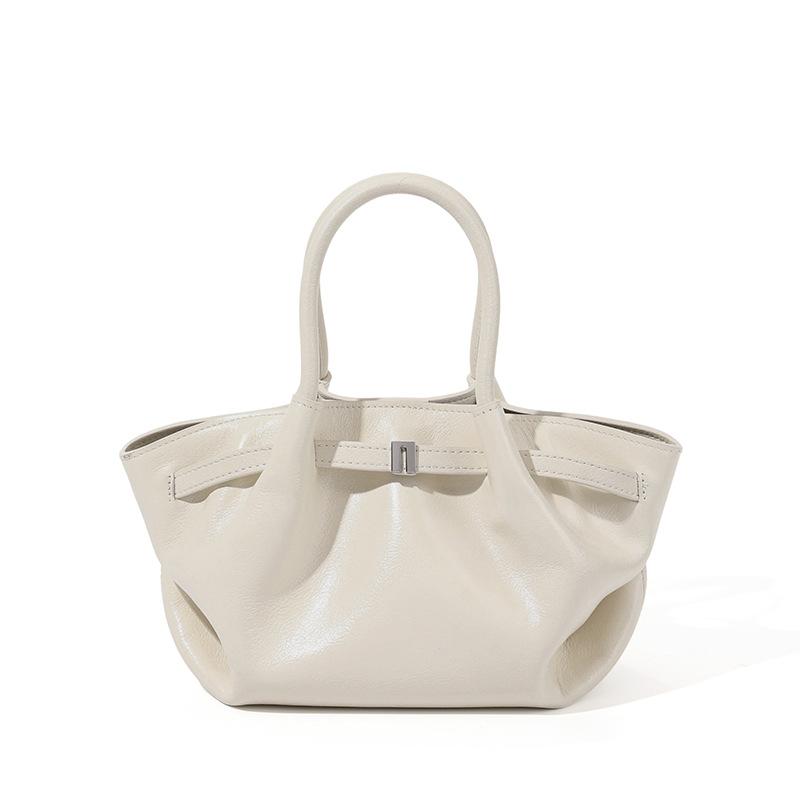 

Модная женская сумка из натуральной кожи, вместительная сумка-корзина для овощей, элегантная и стильная сумка на одно плечо бежевый