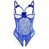 Deep V See Through Halter Dress Sexy Lingerie Women Erotic Backless Pajamas Lace Babydoll Sensual Crotchless Underwear