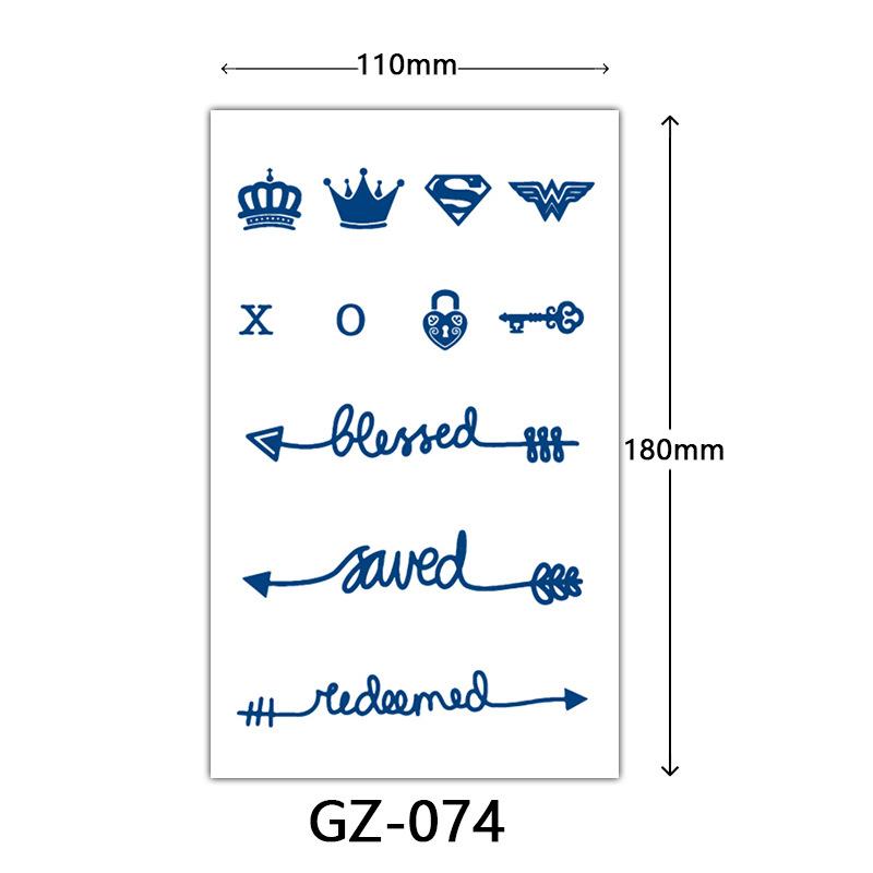 Herbal Juice Tattoo Stickers, Semi-Permanent Tattoo Stickers, Sweatproof, Lasting Tattoo Stickers