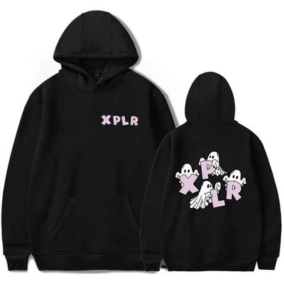 Sudadera con capucha XPLR de Sam y Colby Sudadera divertida de Halloween Unisex Talla grande Y2k Jersey con capucha Mangas largas Sudaderas con capucha