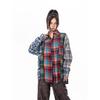 American Style Vintage Stripe Plaid Shirt Long Sleeve Spring and Autumn Coat Lovers Wild Loose Casual Shirt Trendy