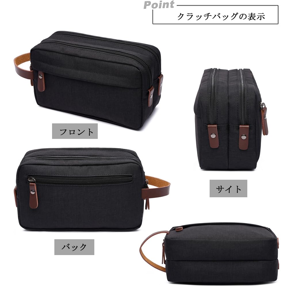 Meigardass Mini Clutch Bag with Two Oxford Perfect for and Other Handheld Pouch Men's Compartments, Cloth, Casual, Formal, Weddings, Occasions, (Gray)