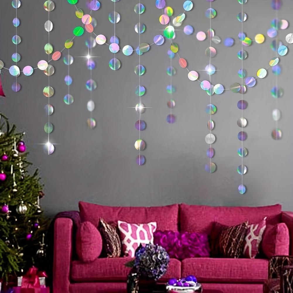 1 Piece Disco Themed Colorful Circular Paper Flower for Birthday Party Decoration, Background Wall Pendant, and Banner