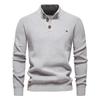Pull Polyvalent pour Homme à Fermeture Éclair et Col Montant - Couleur Unie - Tendance Automne/Hiver à Manches Longues Style Européen