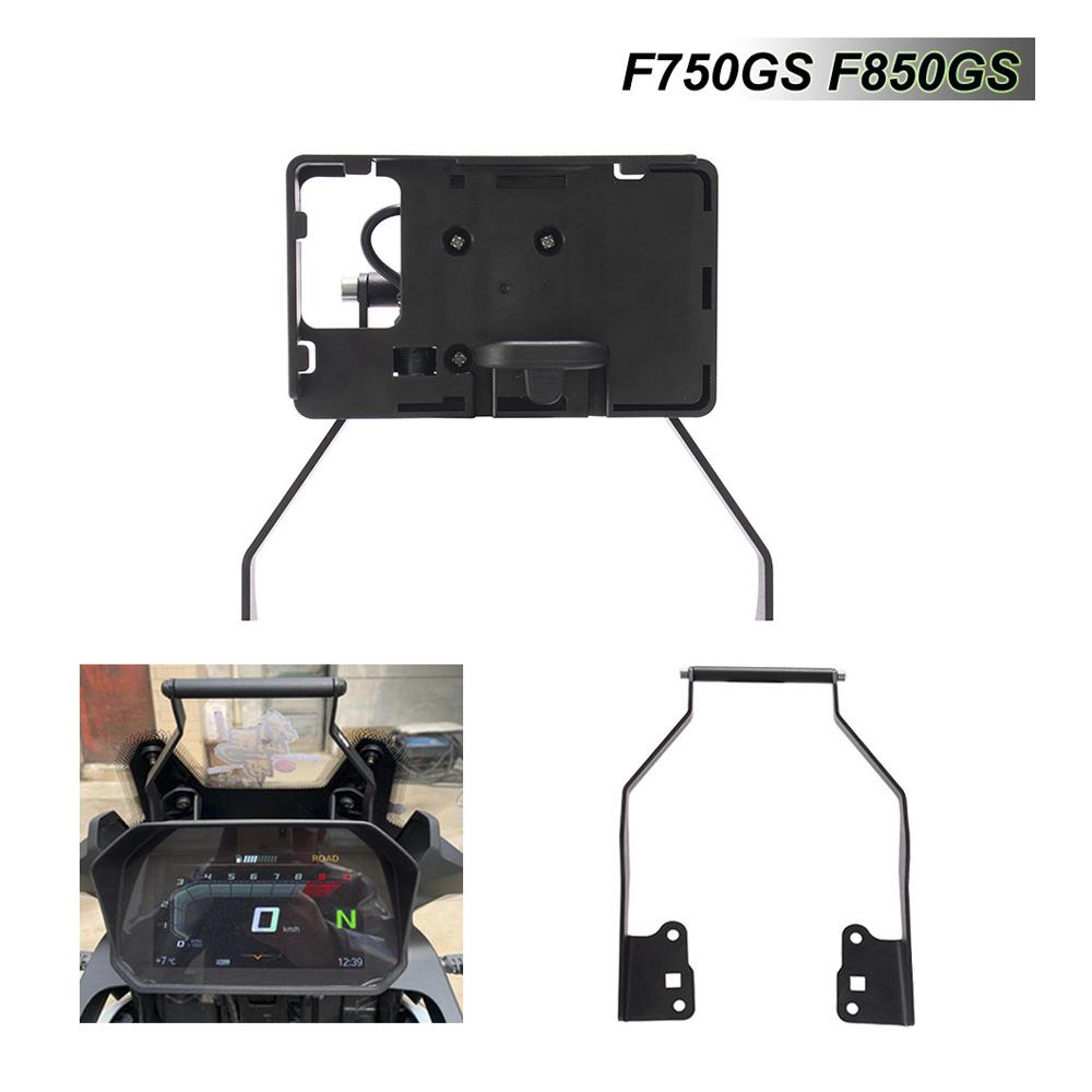Motorcycle GPS Navigation Charging Bracket   Front Bar Mount for F750GS F850GS Aluminum Alloy Handlebar Stand Accessories