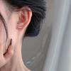 Ear Piercing One-word Earrings Screw-buckle Female Students Simple and Versatile Ear Bone Nail Earrings
