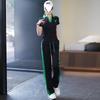 Calça de Terno da Moda para Mulheres no Verão, Conjunto Esportivo Casual com Capuz Estilo Coreano, Moderno, Rejuvenescedor e Emagrecedor Conjunto de Duas Peças