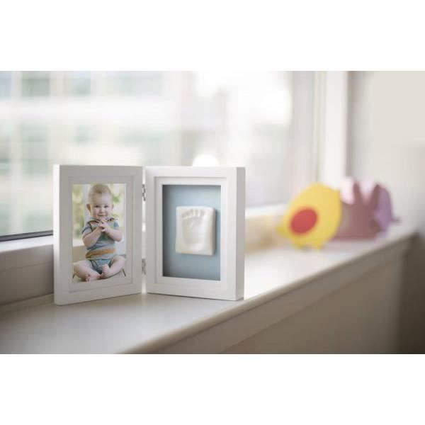 Cadre photo - Pearhead - Empreinte de Bébé - Bois blanc - Argile non toxique - 1 photo