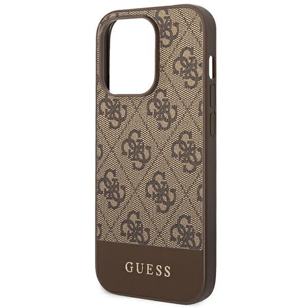 Guess Guhcp14Xg4Glbr Iphone 14 Pro Max6,7 Brązowy/Brown Hard Case 4G Stripe Collection