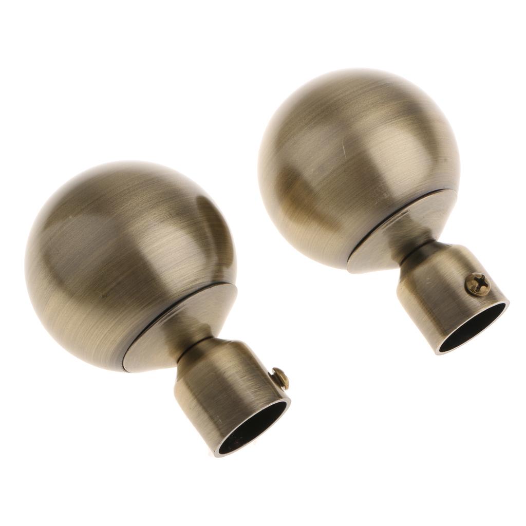 Iron Curtain Pole Brackets Window Curtain Accessories Curtain Rods End Caps for Home Decor Hotel Bar Wall Mounted Support
