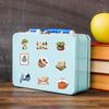 100 Watercolor Retro Small Items Stickers Skateboard Suitcase Water Cup Decorative Stickers Waterproof Creative Stationery Stickers