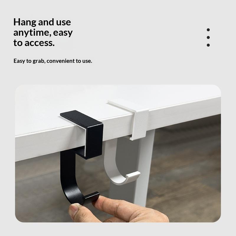Desk Bag Hook Punch-free Removable Scratch-resistant Table Hanger for Home Office Hang Purse Backpack Umbrella Easy to Use