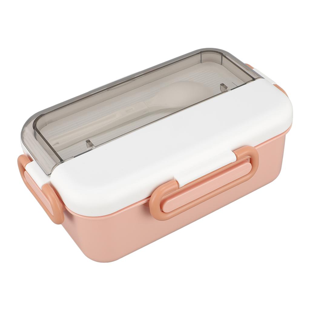 Lunch Box 900ml Roseate 2 Compartments Leakage Proof Stainless Steel Lunch Container with Spork