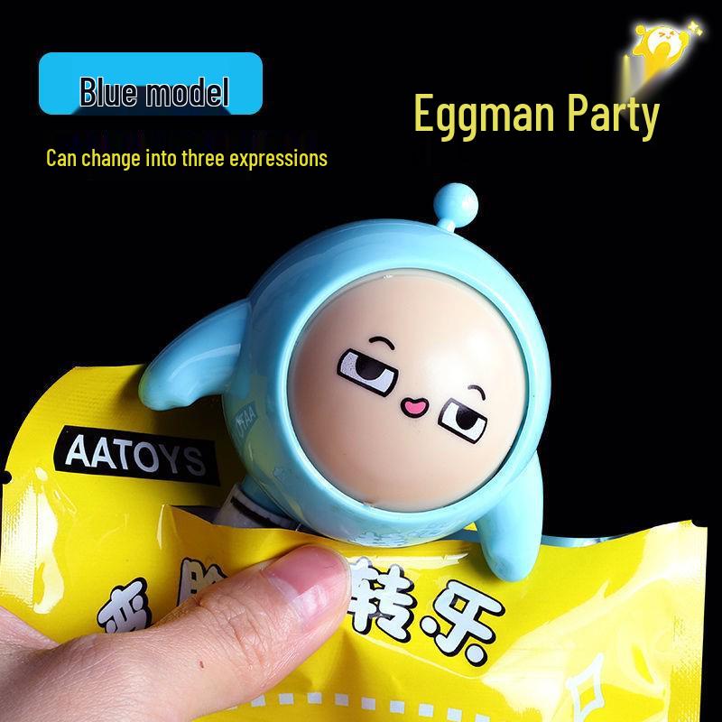 Egg Boy Party Spin-the-Wheel Face-Changing Doll - Creative Toy for Kids, Internet Celebrity Display Ornament