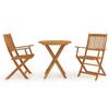 Day and Night - Day and Night Folding Garden Dining Table 3 Pieces Solid Acacia Wood