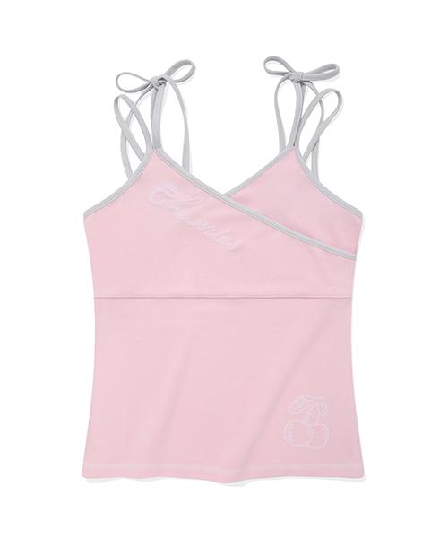 Kirsh Ribbon Point Terry Sleeveless [Pink] 1