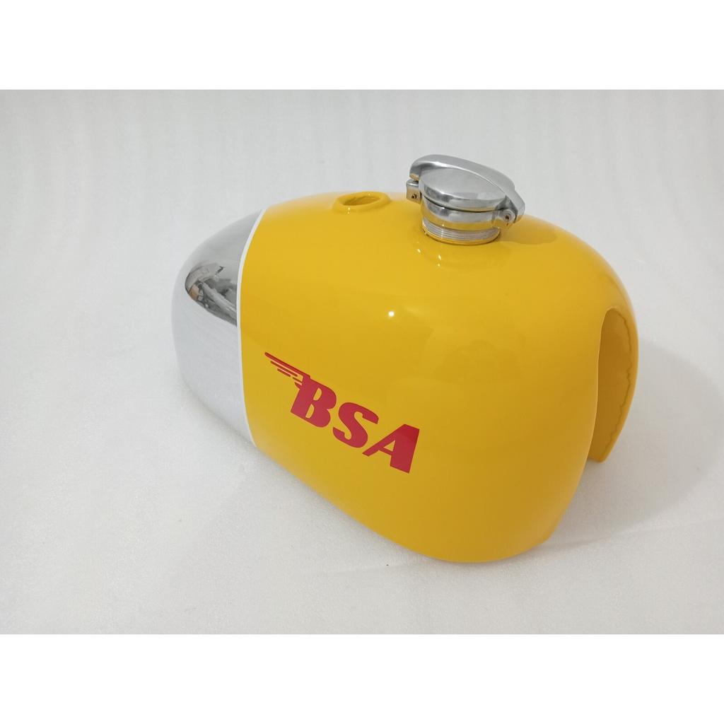 BSA B25 B40 B44 C15 Victor Enduro Trials Scrambler Steel Yellow Fuel Tank+Cap