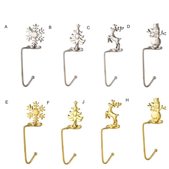 Christmas Socks Hanger Convenient No Burr Lightweight Christmas Socks Hanger Portable Santa Claus Stocking Hook Christmas Hook