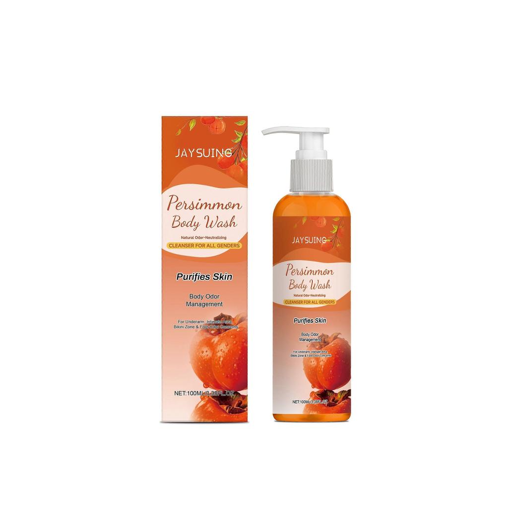 Jaysuing Persimmon Scented Body Wash Cleanses Dirt And Oil From The Skin, Refreshing Feel, Smooth Texture