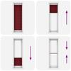 Burgundy Red Pleated Blind 60X200 Cm Fabric Width