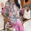1011 new new Chinese pajamas women's spring and summer improved cheongsam buckle can be worn outside loungewear cotton silk suit thin
