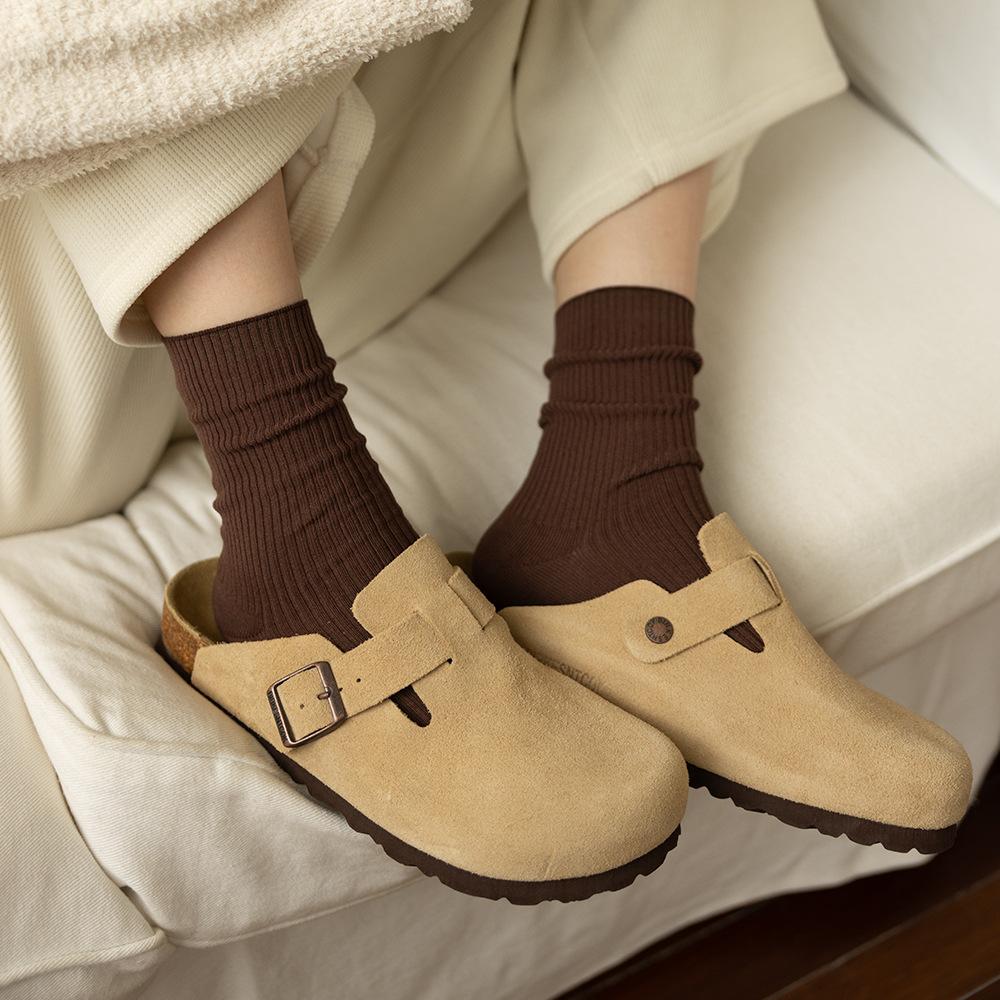 Ladies Spring and Autumn New Pure Cotton Tube Pile Socks