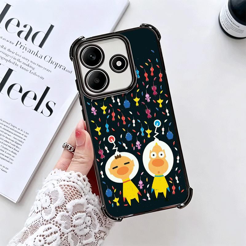 P-Pikmins Cute Game Soft Phone Case For Xiaomi Redmi Note 14 15 Pro Plus 13 12 11S 11T 5G 10 9S 9 Plating Anti-Fall Fundas
