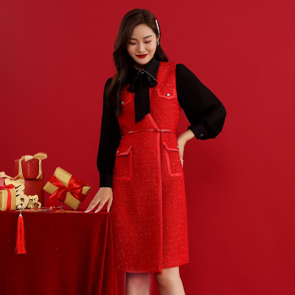 [Temperament vest] Long sleeveless fashionable vest
