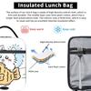 Chiikawas Heart Heat-keeping Lunch Bags Cooler Tote Reusable,Meal Container  Leakproof Tote Lunch Box Food Organizer Bags