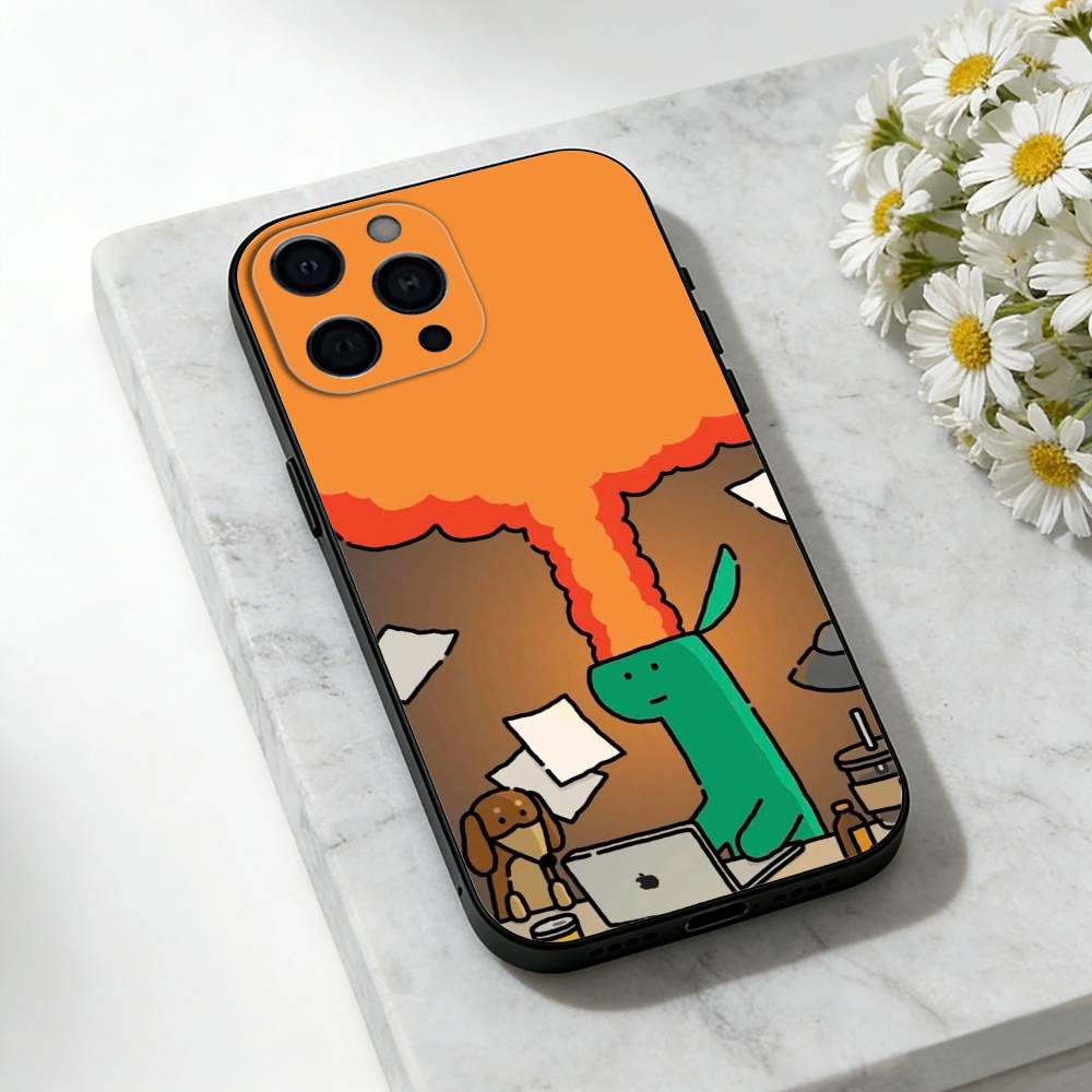 Cartoon J-Joguman Studio Handyhülle Für iPhone 17,16,15,14,13,12,11 Plus,Pro Max,SE4Weiches Silikon Schwarze Hülle