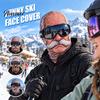 Humorous Outdoor Sports Masque Old Man Ski Masque, Winter Funny Full Face Balaclava with Neck Coverage, Realistic Pattern Cosplay Costume for