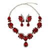 Jewel Necklace Earrings Set, Fashionable Bridal Banquet Dress Women's Accessories