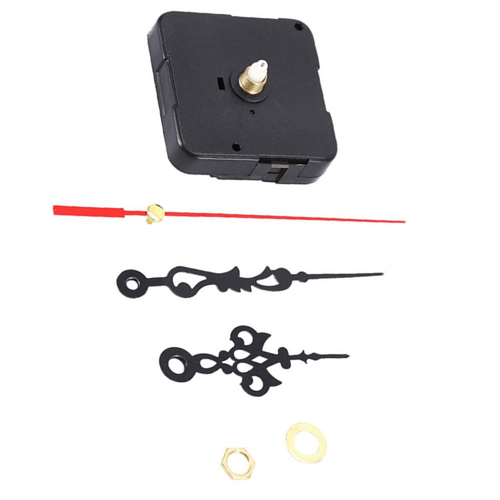 Black Silent Quartz Clock Movement Replacement 12mm Shaft for DIY For Wall Clock Assembly Hour Minute Second Hands