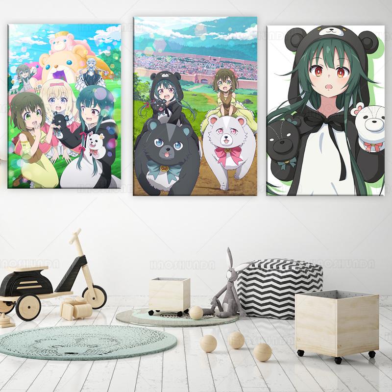 Canvas Painting Anime Posters Kuma Kuma Kuma Bear Yuna Fina Retro Poster Wall Decor Wall Art Picture Room Decor Home Decor