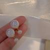 Large Retro 925 Pearl Earrings with Niche Ear Buckles for Women
