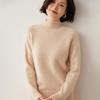 Women's Cashmere Raglan Sleeve Sweater: Half-High Neck, Double Ply, Thick & Warm Base Layer for Autumn/Winter.
