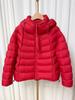 European fashion light soft white duck down puffs ribs down jacket women's small hooded thickened warm jacket