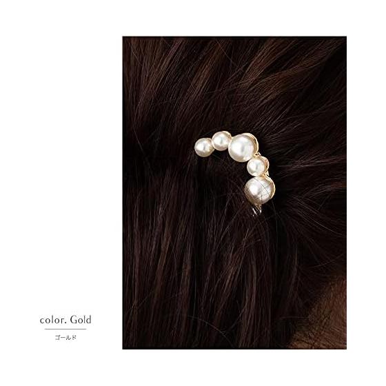 JewelVOX Hair Accessories for Women, U-shaped Hairpin Stick with 6-Row Pearls, Elegant Formal Style for Suits, Dresses, Kimonos, and Yukatas, Perfect