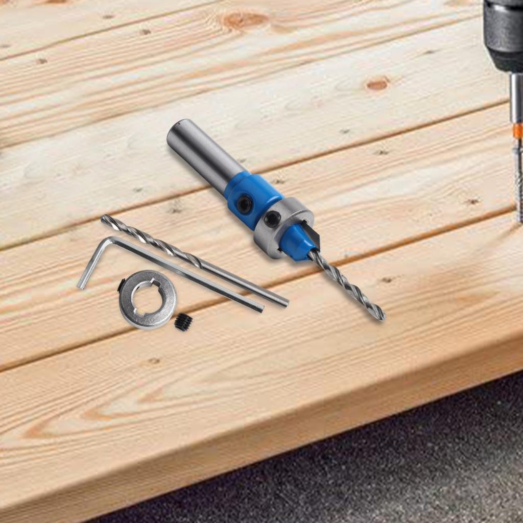 Woodworking Essential Adjustable Countersink Drill Bit for Professional Results