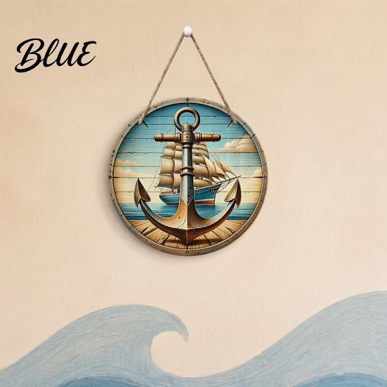Nautical Wall Art Decorative Hanging Sign Lightweight Wooden Sign with Marine Elements