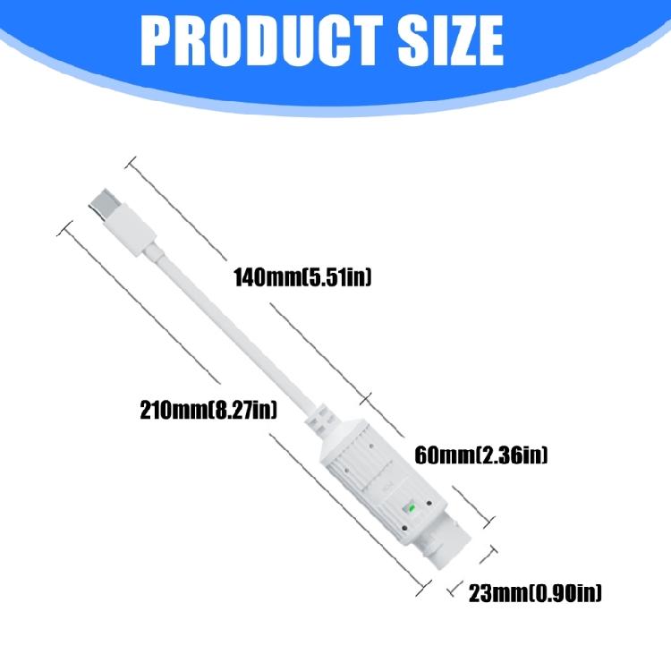 POE to Type C Adapter 48V to 5V 2.4A Type C Output High Efficiency ABS Protective Casing Over Current Protections