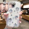 Applicable To Apple Mobile Phone Case, High-end Pearlescent Powder Three-dimensional Diamond Mobile Phone Case, Fashionable Light Luxury Transpa