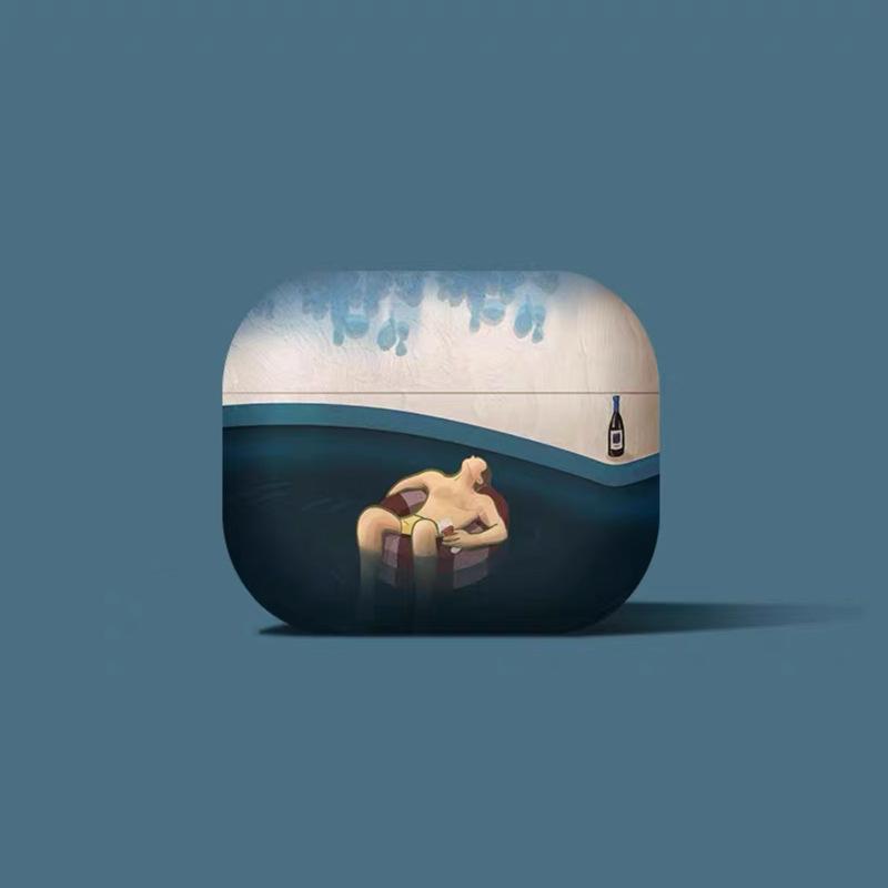 Applicable AirPods4 Protective Case Pro2 Apple 3rd Generation 4th Generation Earphone Case All-inclusive Wireless Bluetooth Earphone Case